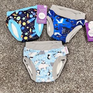 3 blueberry medium training pants